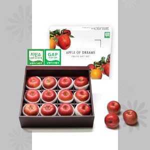 저탄소 사과 선물 세트 5kg(9~12과내외) / 맑은사과선물세트